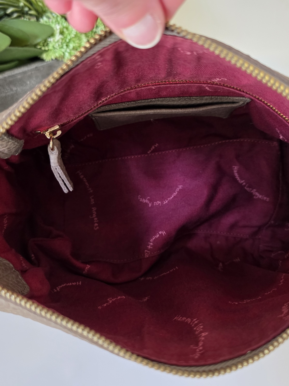 Hammitt Daniel Small Crossbody Vintage 2021 Collection Taupe Greige Leather - Picture 10 of 16